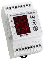 Реле напряжения трехфазное цифровое на DIN-рейку DigiTOP VP-380V 3х10А 50-400В картинка